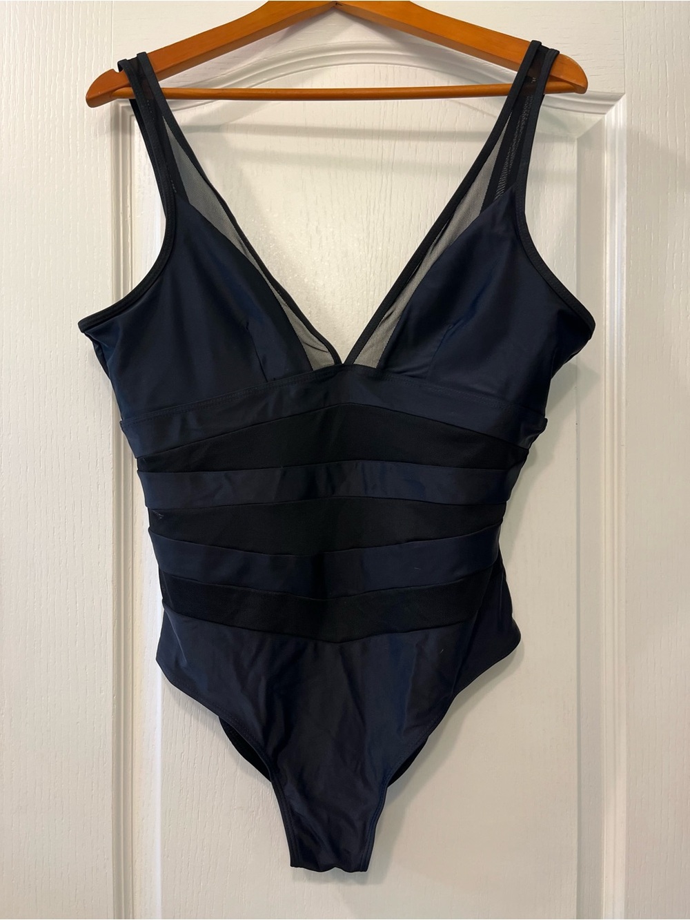 Mesh one piece black swimsuit size XXL